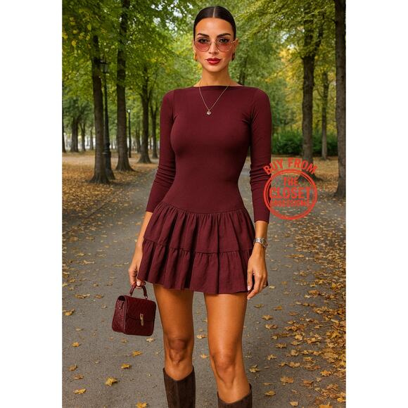 ZARA Boatneck Short Dress NWT - Picture 2 of 16